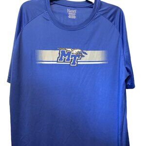 MTSU Middle Tennessee State University Blue Raiders Hanes Tee Shirt, XL